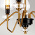 Elstead Lighting Armand 5 Light Aged Brass with Black Chandelier 