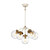 Elstead Lighting Cosmos 5 Light Aged Brass and Cream Pendant Light 