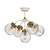 Elstead Lighting Cosmos 5 Light Aged Brass and Cream Pendant Light 