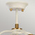 Elstead Lighting Cosmos 5 Light Aged Brass and Cream Pendant Light 