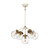 Elstead Lighting Cosmos 5 Light Aged Brass and Cream Pendant Light 
