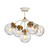 Elstead Lighting Cosmos 5 Light Aged Brass and Cream Pendant Light 