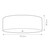 Fletcher 7 Light Polished Chrome 75cm Shaded Flush Ceiling Light