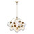 Elstead Lighting Cosmos 9 Light Aged Brass and Cream Pendant Light 