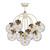 Elstead Lighting Cosmos 9 Light Aged Brass and Cream Pendant Light 