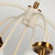 Elstead Lighting Cosmos 9 Light Aged Brass and Cream Pendant Light 