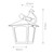 Elstead Lighting York Black Lantern Downward IP43 Wall Light 