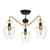 Elstead Lighting Armand 3 Light Aged Brass with Black Semi Flush Ceiling Light 