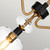 Elstead Lighting Armand 3 Light Aged Brass with Black Semi Flush Ceiling Light 