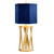 Elstead Lighting Apollo Brushed Brass with Blue Shade Table Lamp 