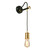 Elstead Lighting Doullie Black Polished Brass Wall Light 