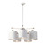 Balance Polished Nickel with White Shades Pendant Light