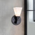 Elstead Lighting Bowtie Matt Black with Opal Diffuser Wall Light 