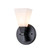 Elstead Lighting Bowtie Matt Black with Opal Diffuser Wall Light 