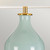 Flambeau Harbin Gourd Celadon with Off-White Shade Table Lamp 