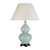 Flambeau Harbin Gourd Celadon with Off-White Shade Table Lamp 