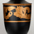Flambeau Narbonne Black and Gold with Ivory Shade Table Lamp 