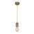 Elstead Lighting Doullie Antique Brass Pendant Light 