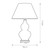 Flambeau Harbin Gourd Duck Egg Blue with Off-White Shade Table Lamp 
