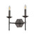 Elstead Lighting Crown 2 Light Iron Gate Wall Light 