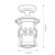 Elstead Lighting Hereford Black Lantern IP23 Flush Ceiling Light 