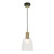 Elstead Lighting Doullie Black Polished Brass Pendant Light 