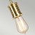 Elstead Lighting Doullie Black Polished Brass Pendant Light 