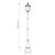 Flambeau English Bridle 3 Light Black IP44 Lamp Post Light 