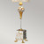 Flambeau Pampadourx Cream and Silver Table Lamp 
