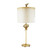 Flambeau Trellis Putty Patina and Silver Leaf Table Lamp 