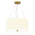 Flambeau Pearce 3 Light Aged Brass 45cm Shaded Pendant Light 