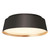 Flambeau Asher 3 Light Midnight Black Flush Ceiling Light 