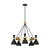Flambeau Joan 5 Light Midnight Black and Burnished Brass Chandelier 
