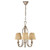 Flambeau Abbey 3 Light Silver Sand with Gold Shade Pendant Light 