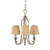 Flambeau Abbey 3 Light Silver Sand with Gold Shade Pendant Light 