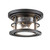 Flambeau Lighthouse 2 Light Black IP44 Flush Ceiling Light 