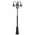 Norlys Firenze 3 Light Black IP54 Lam Post Light 
