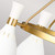 Flambeau Joan 5 Light Matte White and Burnished Brass Chandelier 