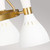 Flambeau Joan 5 Light Matte White and Burnished Brass Chandelier 