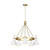 Flambeau Joan 5 Light Matte White and Burnished Brass Chandelier 