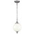 Parkman Polished Nickel with White Sphere 21cm Pendant Light