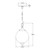 Parkman Polished Nickel with White Sphere 21cm Pendant Light