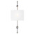 Teva Polished Nickel with White Shade Wall Light