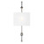 Flambeau Teva Polished Nickel with White Shade Wall Light 