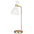 Flambeau Joan Matte White and Burnished Brass Table Lamp 
