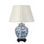 Flambeau Linyi Blue and White with Ivory Shade Table Lamp 