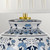 Flambeau Linyi Blue and White with Ivory Shade Table Lamp 