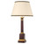 Flambeau Louviers Oxblood with Ivory Shade Table Lamp 