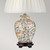 Flambeau Soling Crem with Orange and Green with Ivory Shade Table Lamp 
