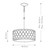 Flambeau Lucia 3 Light Burnished Silver Shaded Pendant Light 